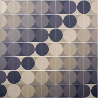 Siri Berg Half Circle Grid Acrylic on Canvas