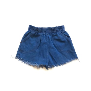 Vintage 70’s TODDLER Denim Cut-Off Shorts Sz XS 