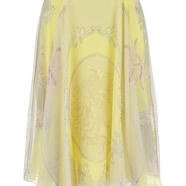 Versace Women Printed Crepe Skirt