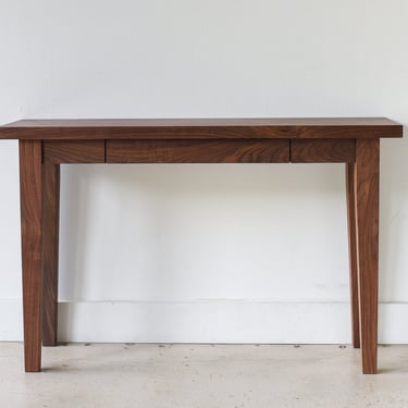 Tapered Leg Console Table With Hidden Drawer 