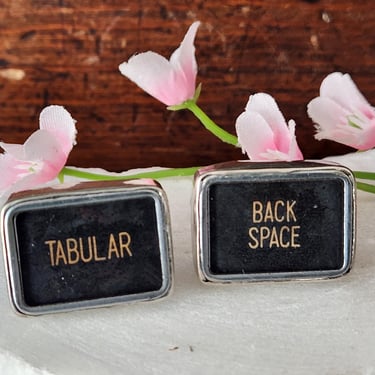 Sterling Mid-Century Cufflinks~Artisan made with Typewriter Keys 