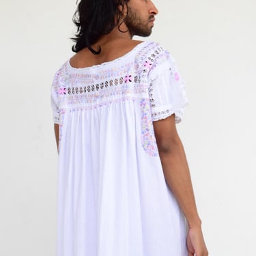 Hand Embroidered Mexican Dress. San Antonino Dress 