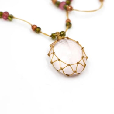 Sharing Tibetan Necklace - Pink Quartz