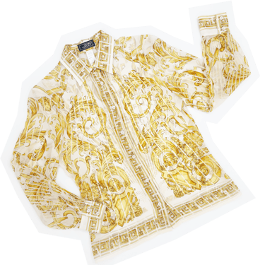 Gianni Versace baroque print silk shirt