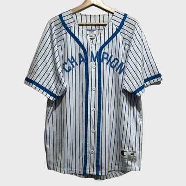 Champion Pinstriped Baseball Jersey XL