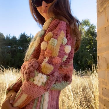 Barbara Hokanson Multi Color Crochet sweater