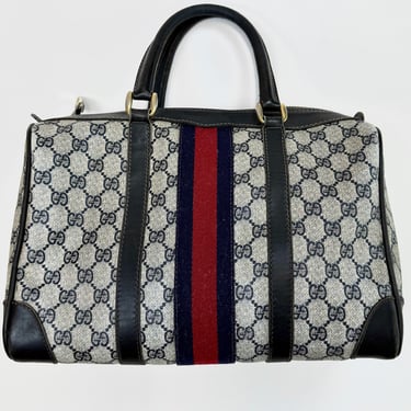 Navy Gucci Monogram Doctor Bag