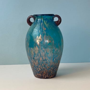 Vintage Favrile Art Glass Copper Amphora by Dale Tiffany Studio 