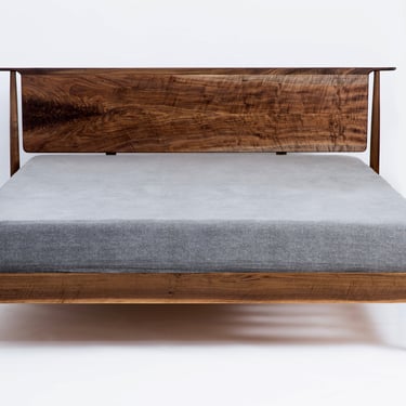 Solid Wood Platform Bed | Midcentury Modern Platform Bed | Solid Walnut King Platform Storage Bed | Storage Bed Frame Option | Bed No. 5 