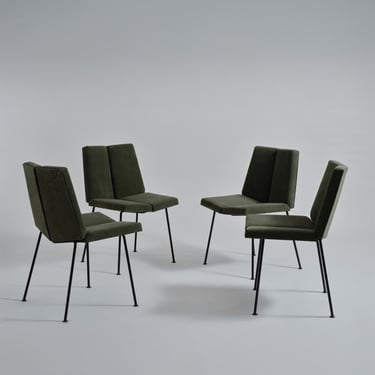 Pierre Guariche Set of Four 4 Faces Chairs