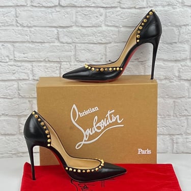 Christian Louboutin Iriza 100 MM Patent Pump, Black, New, Size US 8.5/39