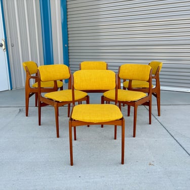 1970s Danish Modern Teak Dining Chairs - Set of 6 