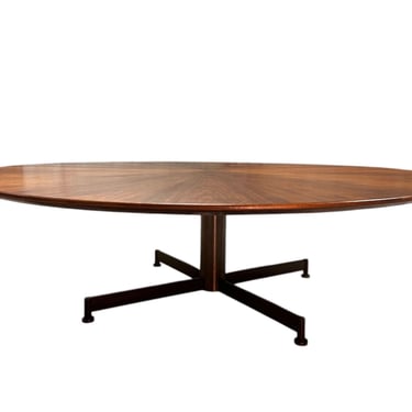 Florence Knoll Style Stow Davis Knife Edge Dining Table w/Bronze Base, 1960