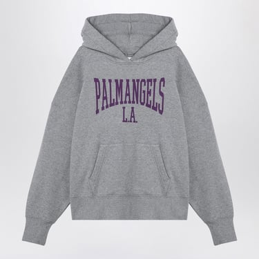 Palm Angels College Hoodie Melange Grey/Violet Women