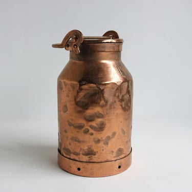 Antique Copper Plated Milk Container 