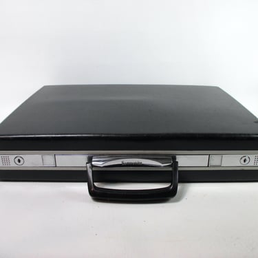 Samsonite Slimline Locking Briefcase with Key Vintage Hard Sided Attaché Laptop Case w Hanging Files Folders Lawyers Travel Bag Carry On 