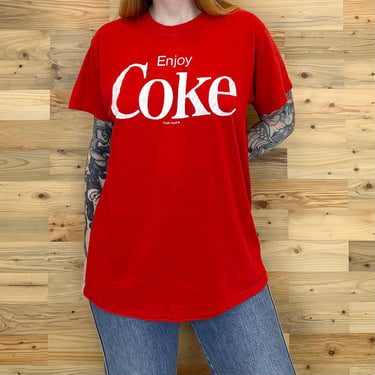 80's Vintage Enjoy Coke Radio Station KY 102 We Rock Kansas City Tee Shirt T-Shirt 