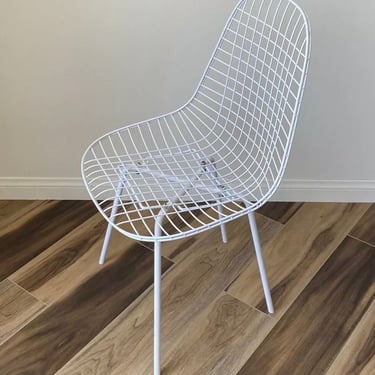 Mid Century Modern 1950s Charles Eames 1st Generation X-base Wire Chair Vintage 