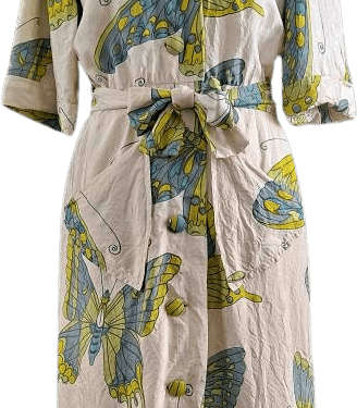 Gorgeous Rare 30s Silk Butterfly Dressing Gown