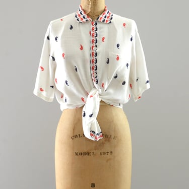 Vintage 1950s Seahorse Shirt