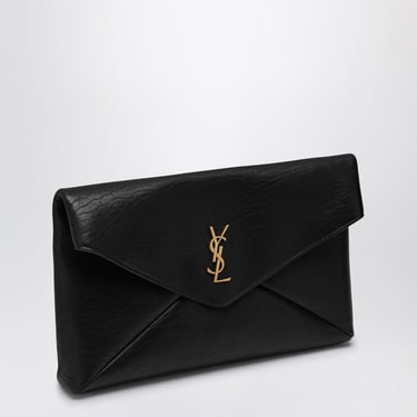 Saint Laurent Cassandre Large Black Envelope Clutch Bag Women