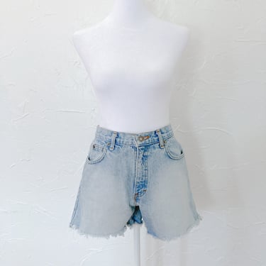 90s Light Blue Denim Jean Cut Off Shorts by Moda Intl | 26