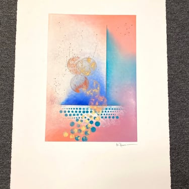 Kati Roberts Original Monotype Modern Abstract Art Print Artist Signed (Print B) 