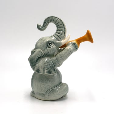 vintage Goebel elephant with trumpet made in w germany 