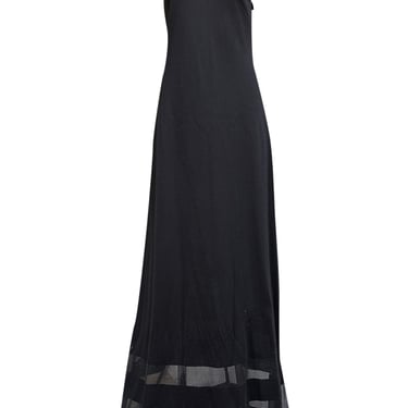 St. John - Black Knit Sleeveless Maxi Dress Sz 10