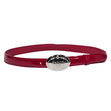 Prada - Red Patent Leather Belt Sz M