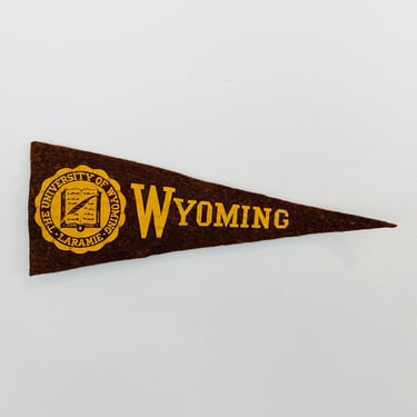 Vintage University of Wyoming Mini 8 inch Pennant 
