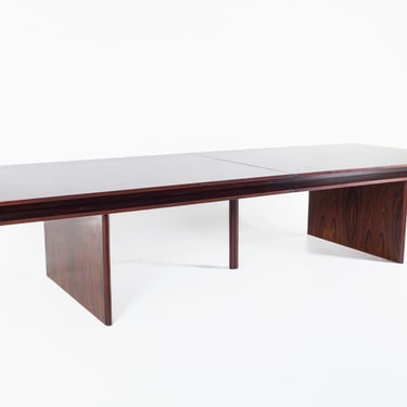 Dyrlund Mid Century Rosewood 12 Person Conference or Dining Table - mcm 