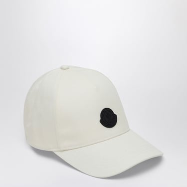 Moncler White Baseball Cap With Logo Men