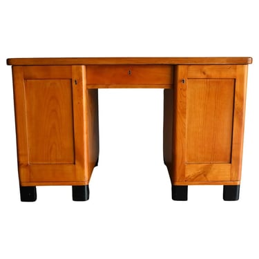 30&#8217;s Art Deco Pine Desk in the Style of Jean Pascaud