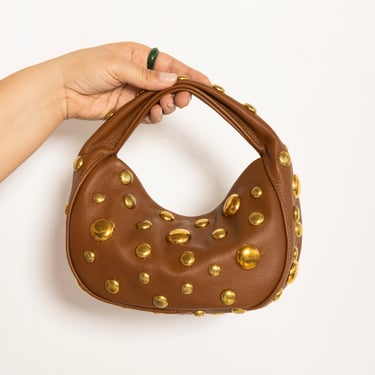 Danielle Bernard - Brown Gold Stud Bag