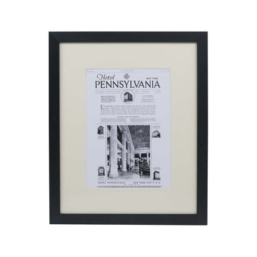 Framed French Article of The Hotel Pennsylvania New York
