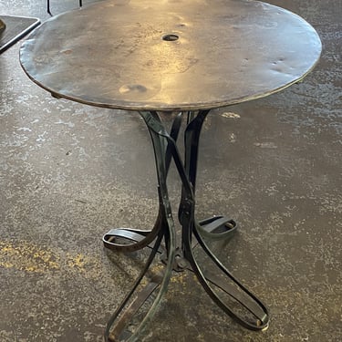 Round Metal Cafe Table