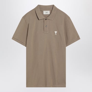 Ami Paris Beige Ami De Coeur Polo Men