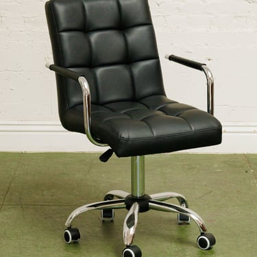 Black Square Tufted Office Chair