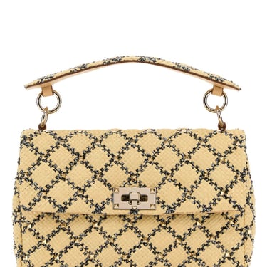 Valentino Garavani Women Raffia Rockstud Handbag