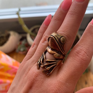 Copper Frog Ring