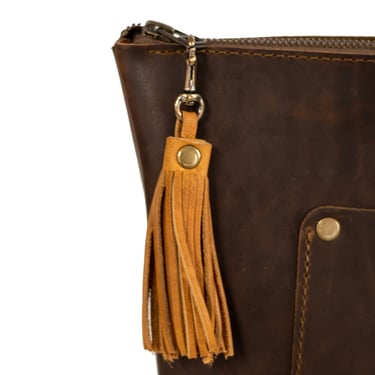 Made in USA | Leather Tassel |  Leather Key Chain | Leather Fob 