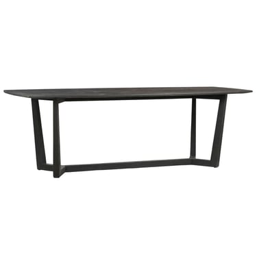 95" Reclaimed Teak Dining Table with Black Finish from Terra Nova Furniture Los Angeles 