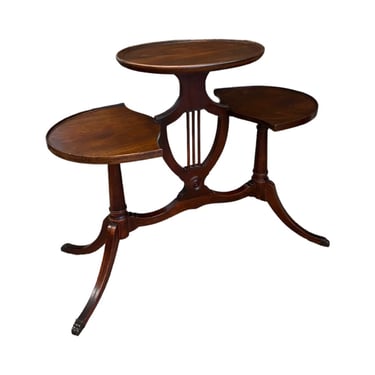 Free Shipping Within Continental US - Antique Accent Table Plant Table Claw Feet By Mersman 