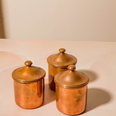 Vintage Copper Kitchenware | Vintage food photography props | Food styling | Kitchenware copper mugs | copper canisters 