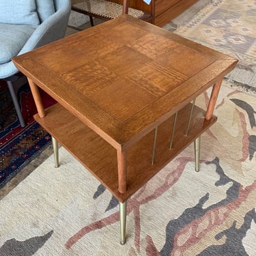 Lane Side Table with Inlaid Pattern Top