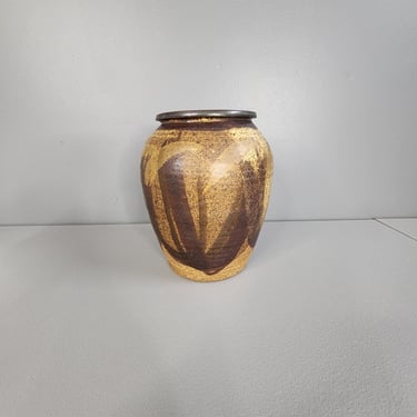 Studio Pottery Vase Signed Unknown Signature 