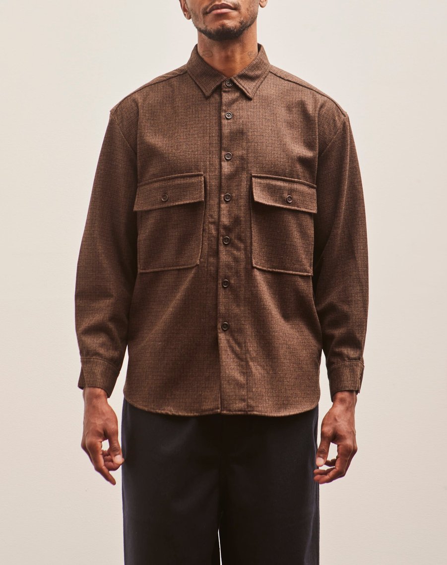 Evan Kinori Big Shirt, Fox Superfine Merino Check | Glasswing Shop |  Seattle, WA