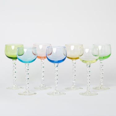 Multicolor Liqueur Cocktail Glassware Set - Set of 7 