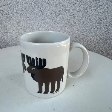 Vintage mug moose deer theme by Taylor & Ng 